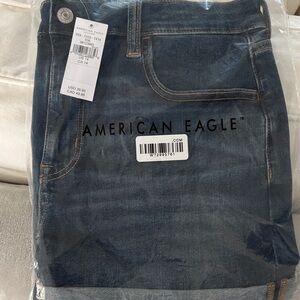 American Eagle Dark Blue Denim Shorts